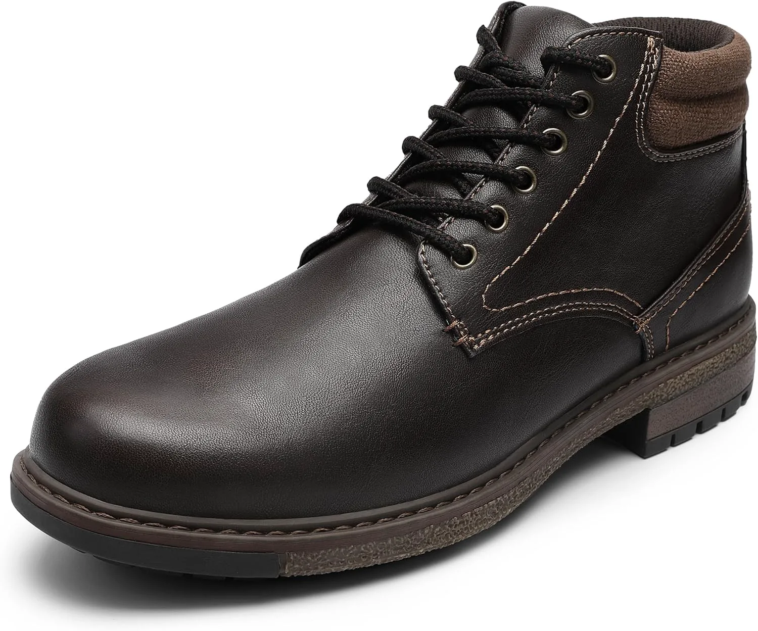 Мужские повседневные ботинки shoeslocker, ботинки на щиколотку для мужчин, классические туфли-лоферы, водонепроницаемые и противоскользящие, коричневый