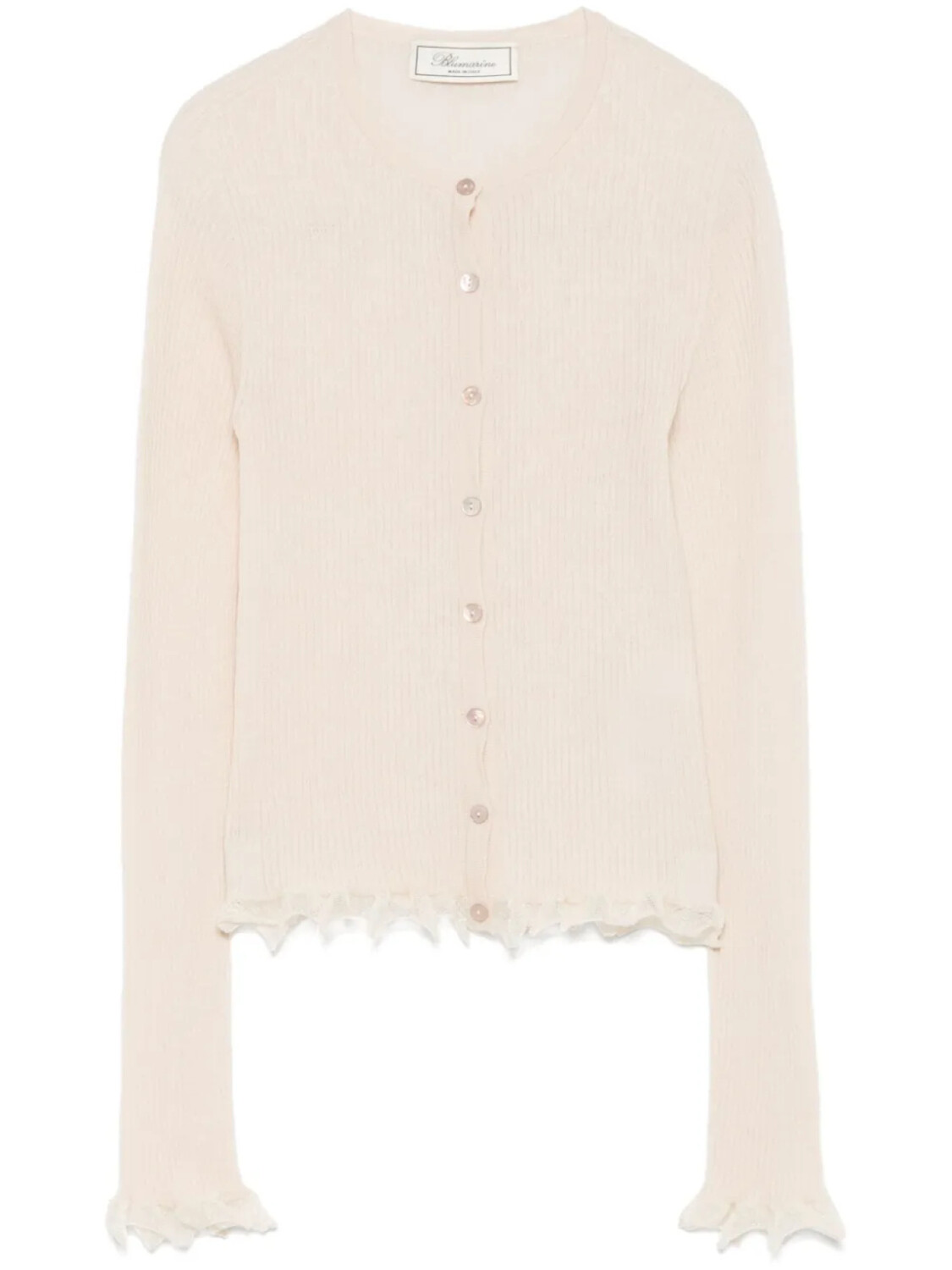 

Blumarine кардиган с оборками, нейтральный