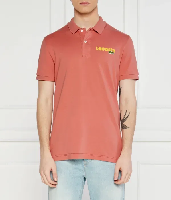 Полюс regular fit Lacoste, коралловый