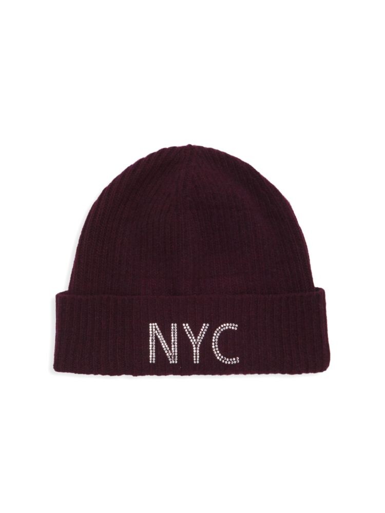 

Кашемировая шапка в тонкую рубчик NYC Carolyn Rowan Collection, цвет Burgundy