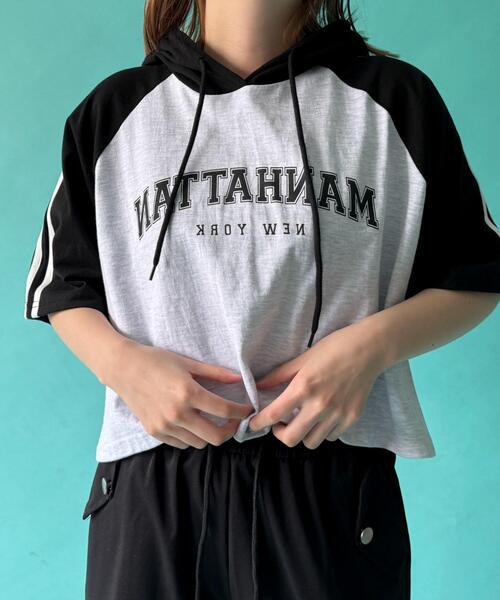 

Футболка-реглан с капюшоном WOND, черный