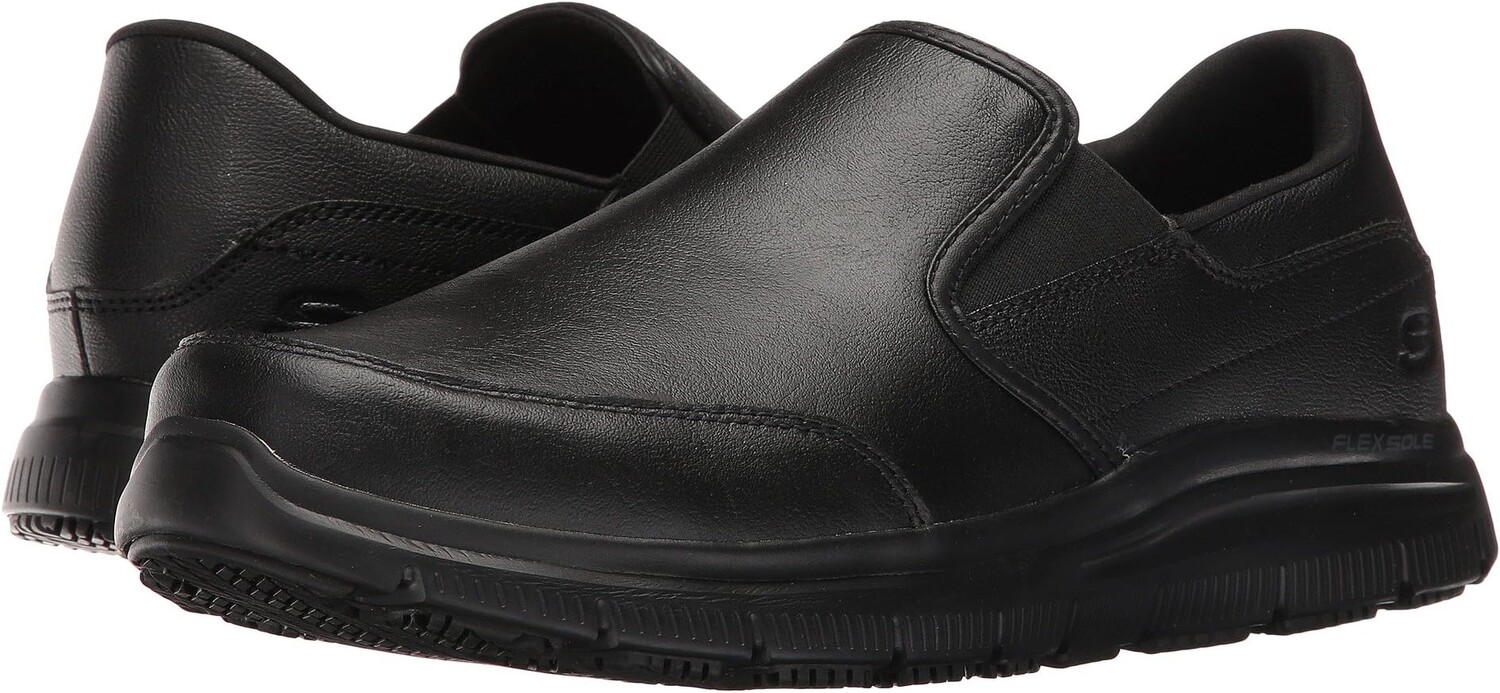 

Лоферы SKECHERS Work Flex Advantage SR - Bronwood, цвет Black Leather