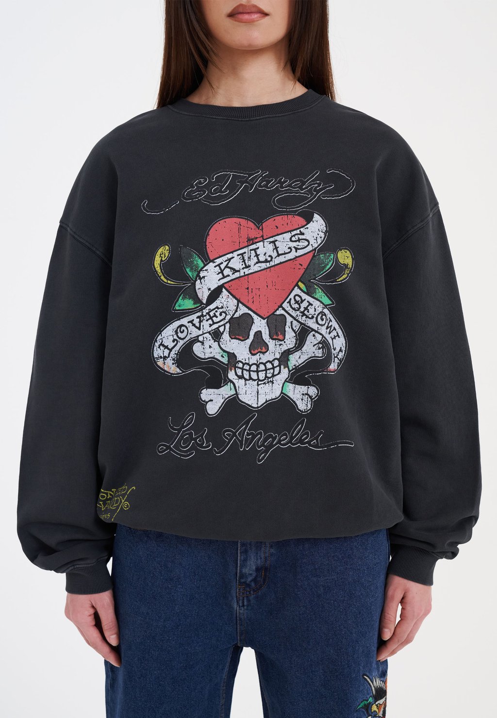 

Толстовка LOVE KILL SLOWLY CREW NECK Ed Hardy, черный