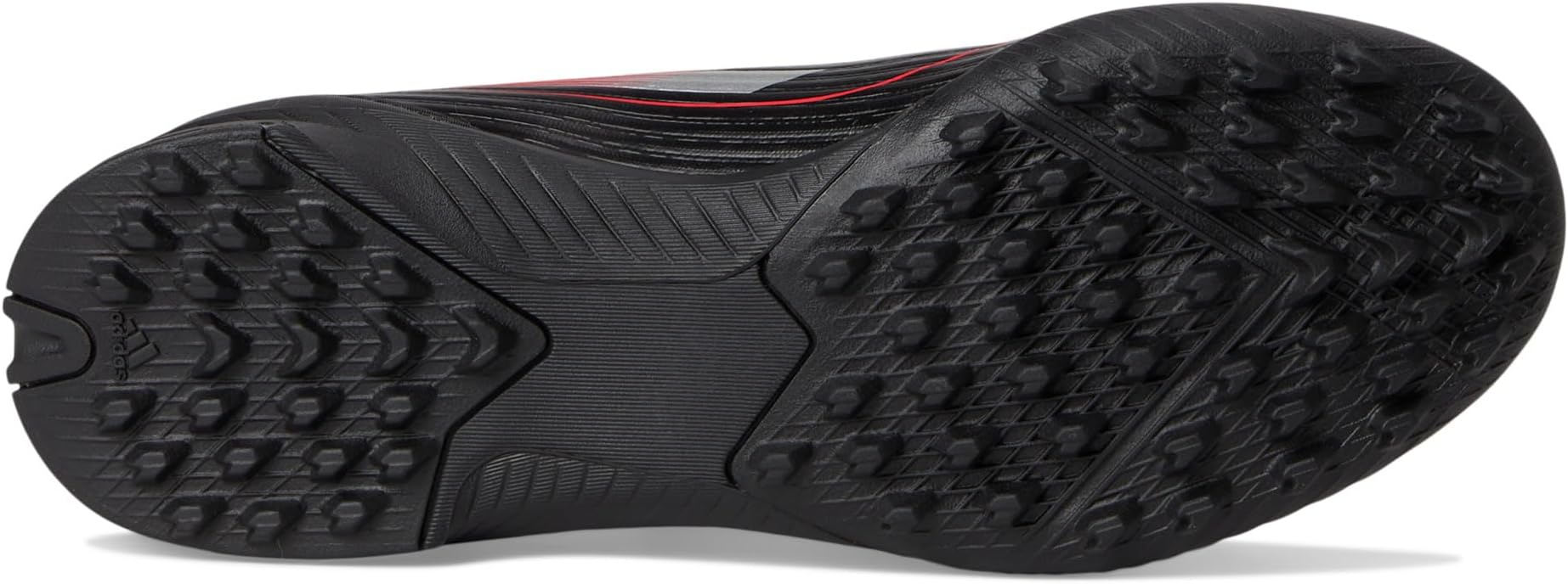 Кроссовки Adidas Kids F50 League Turf Soccer Cleats, Black/Iron Metallic/Lucid Red — фото 3