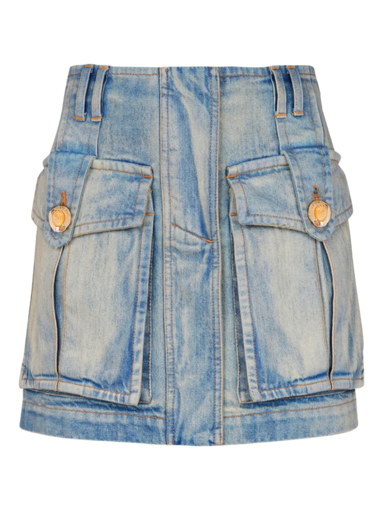 

Balmain юбка с поясом, синий