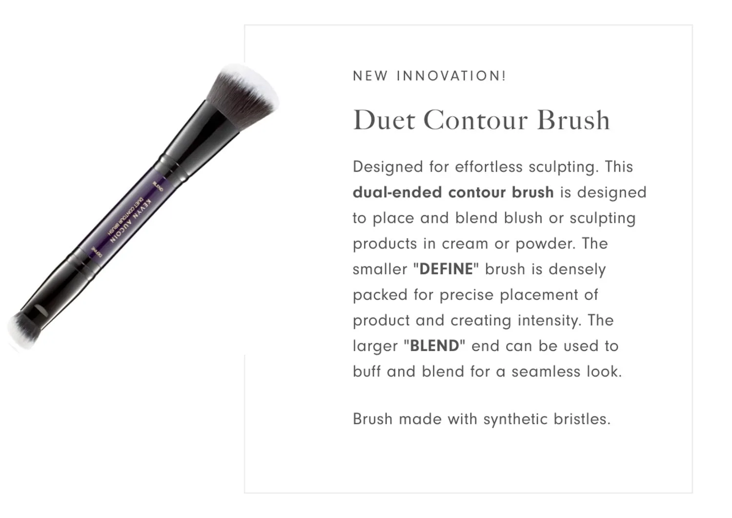 Kevyn Aucoin Duet Contour Brush: кисть для контура, хайлайтера и румян, No Color — фото 2