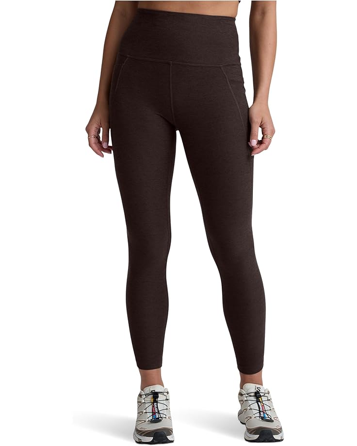 

Женские высокие миди-леггинсы Beyond Yoga Spacedye Out Of Pocket, Dark Chocolate Heather