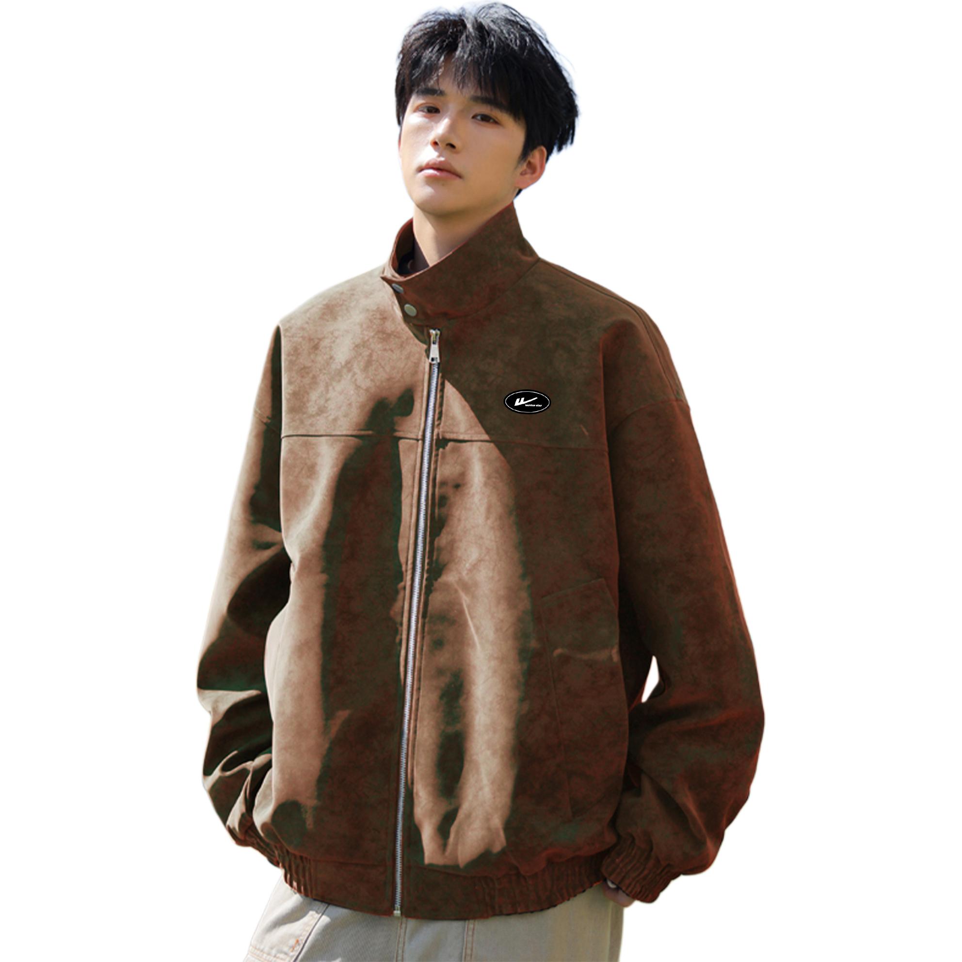 

Пуховик Unisex Lapel Moderate Puffer Jacket WARRIOR, коричневый (diy badge)