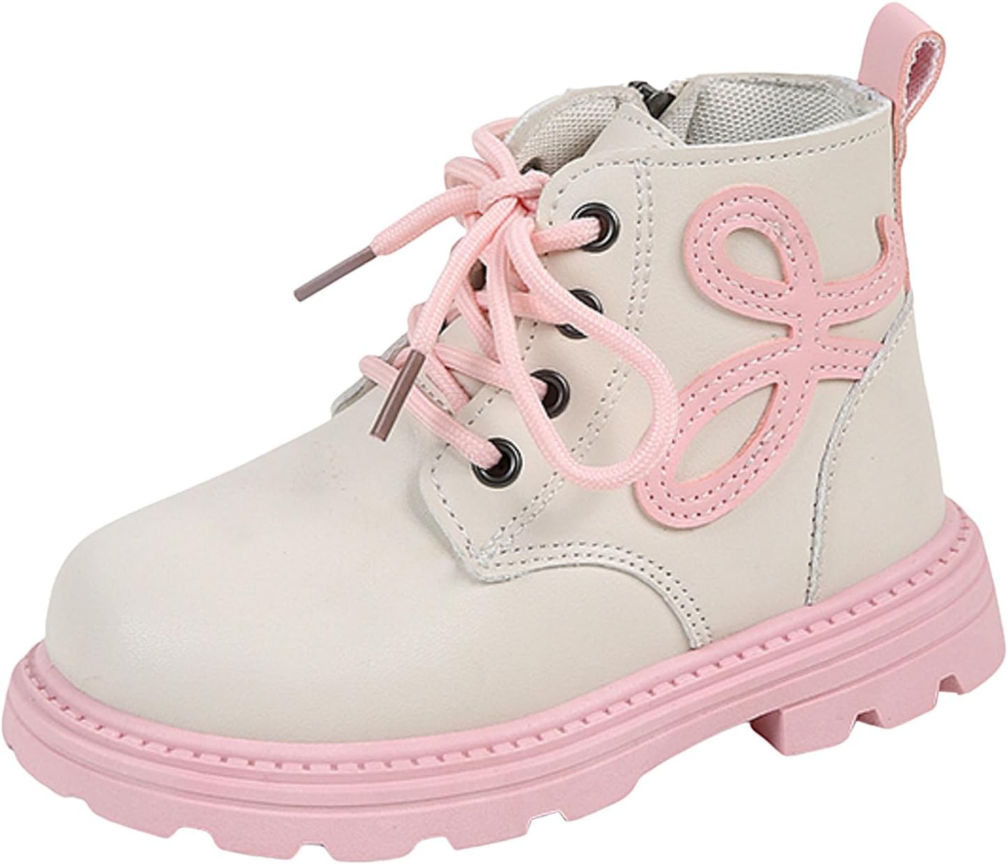 

Ботильоны IWIHMIV с боковой молнией, короткие ботинки, модные, с нескользящей подошвой, низким каблуком, на шнуровке, кожаные, верховые, White