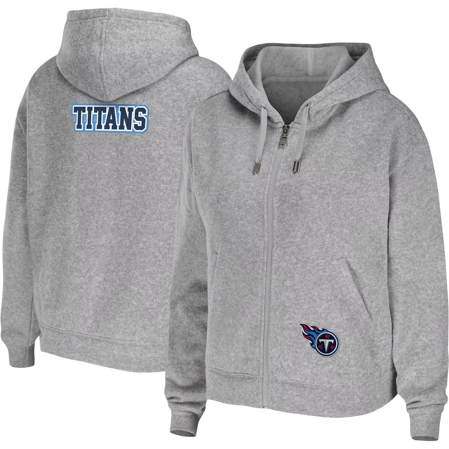 

Женская одежда WEAR by Erin Andrews Серая толстовка с молнией и молнией цвета Heathered Tennessee Titans Team, Серый, Женская одежда WEAR by Erin Andrews Серая толстовка с молнией и молнией цвета Heathered Tennessee Titans Team