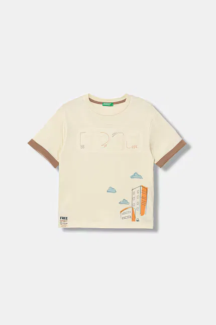 Футболка детская United Colors of Benetton, бежевый