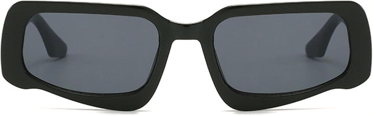 

Солнцезащитные очки Willochra в стиле панк, маленькая оправа, женские, 2024 год, роскошные солнцезащитные очки с асимметричной волной и цветочным узором для мужчин квадратной формы, очки в стиле хиппи F27, Black