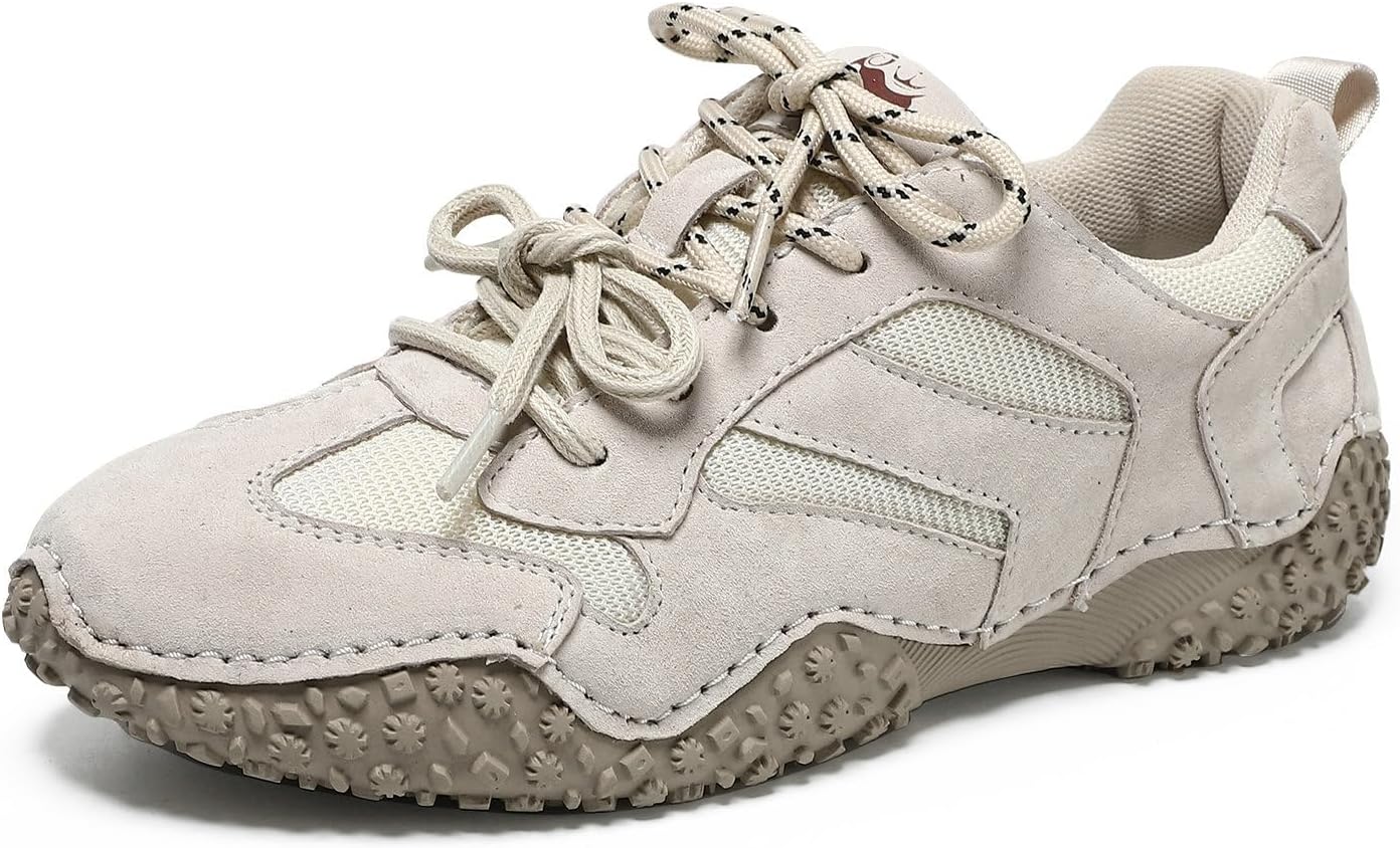 

Кожаные лоферы - дышащие перфорированные кроссовки с эластичной застежкой, резиновая подошва, круглый носок, низкие повседневные обувь для прогулок, путешествий и ежедневного ношения Hsdjkcsyu, Sand 2