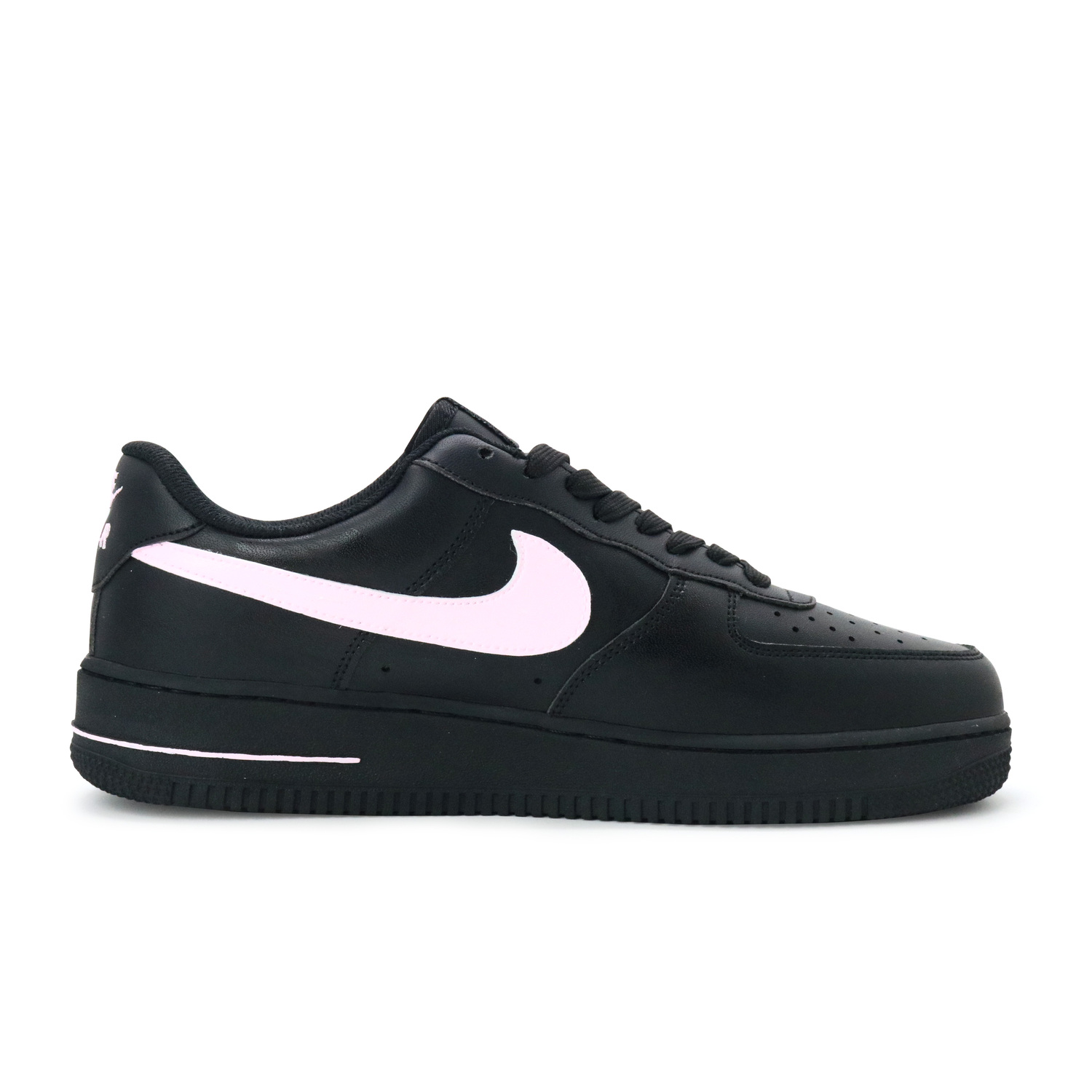 Кроссовки Nike Air Force 1 Plum Blossom черно-розовые — фото 2