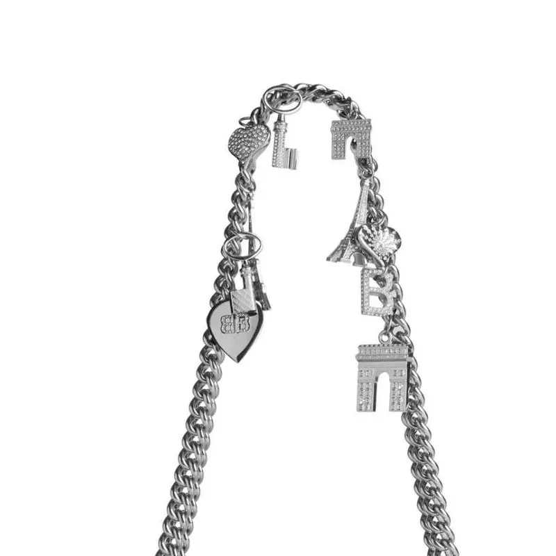 Balenciaga Сумка через плечо из тонкой овчины серебристого цвета — фото 4