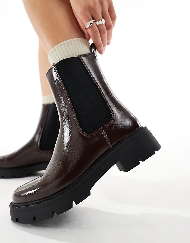 Массивные ботинки челси Schuh Abbie коричневого цвета — фото 3