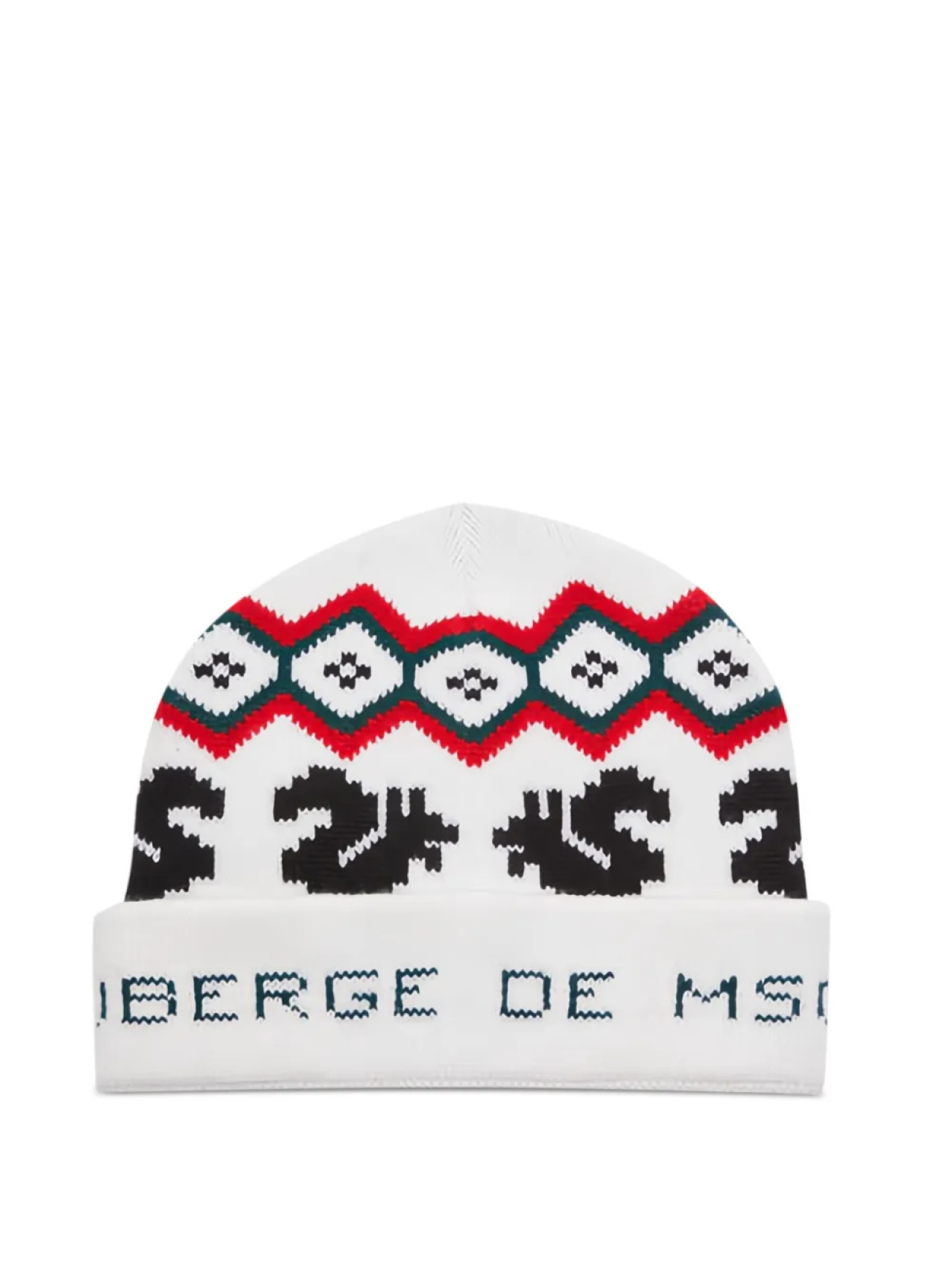 

Шапка-бини с логотипом, выполненная методом интарсии, MSGM, белый