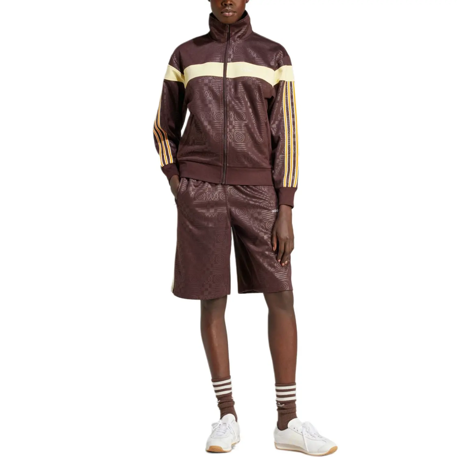 Спортивные шорты мужские тёмно-серые коричневые Adidas — фото 2