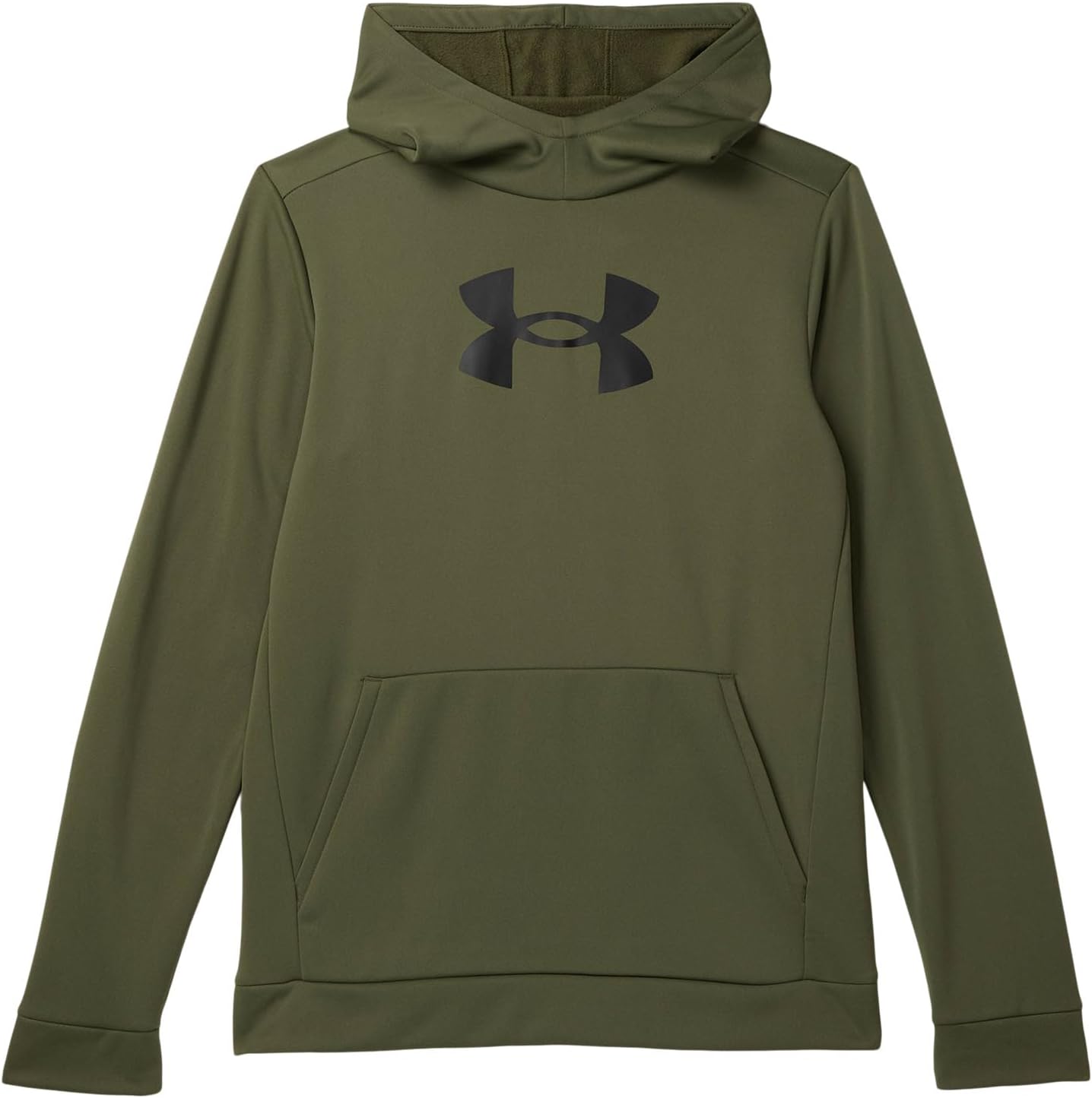

Худи Under Armour Kids Armour Fleece Big Logo Hoodie, цвет Marine OD Green/Black