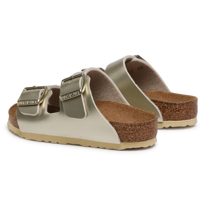 Шлепанцы Birkenstock Arizona Kids 1014841 Electric Metallic Kids, золото — фото 3