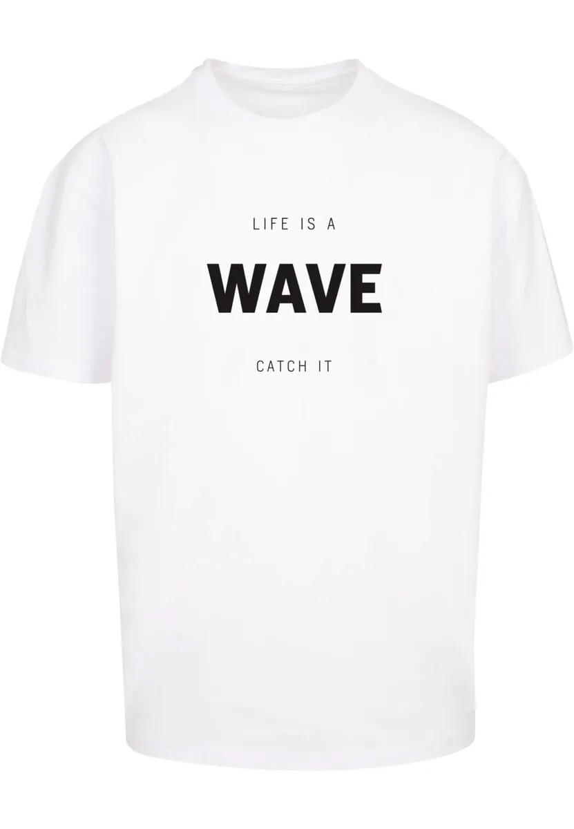 

Футболка Merchcode "Мужская летняя футболка Merchcode - Life is a wave Heavy Oversize ", белый
