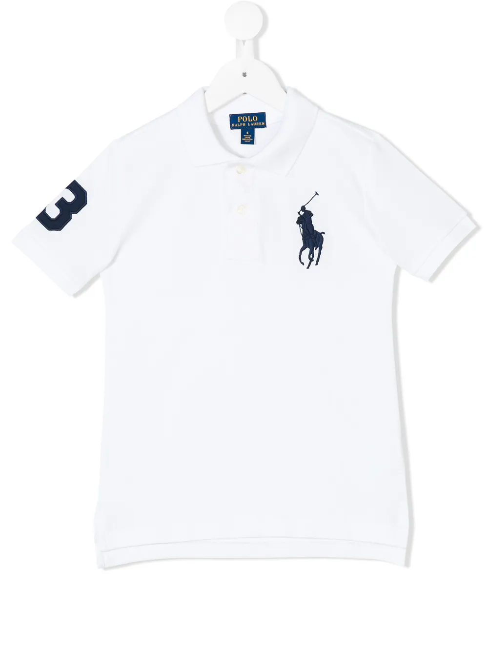 

Рубашка-поло с логотипом Polo Ralph Lauren Kids, белый