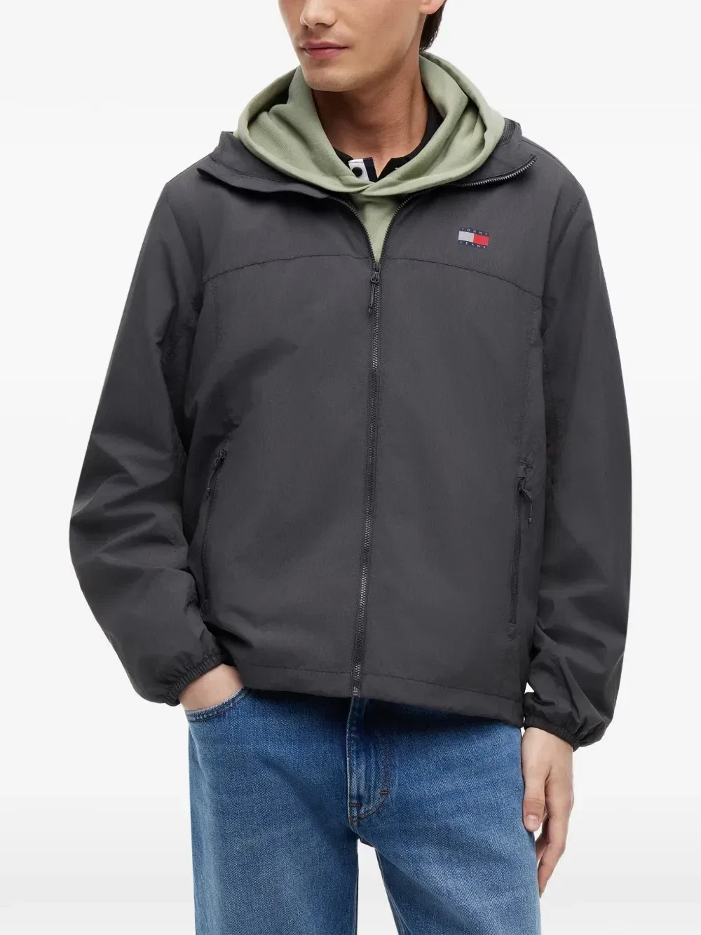 Куртка на молнии с капюшоном, с нашивкой-логотипом Tommy Hilfiger, серый — фото 3