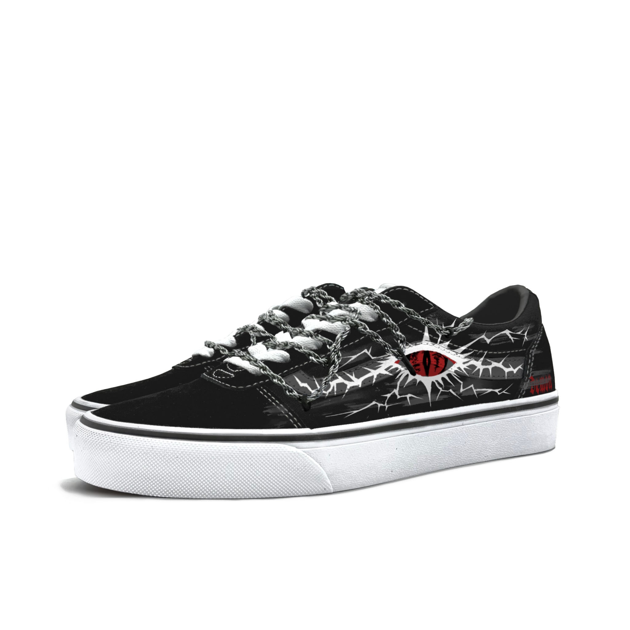 Vans Мужские низкие скейтерские кроссовки Ward Abrasion Resistant черный белый — фото 4
