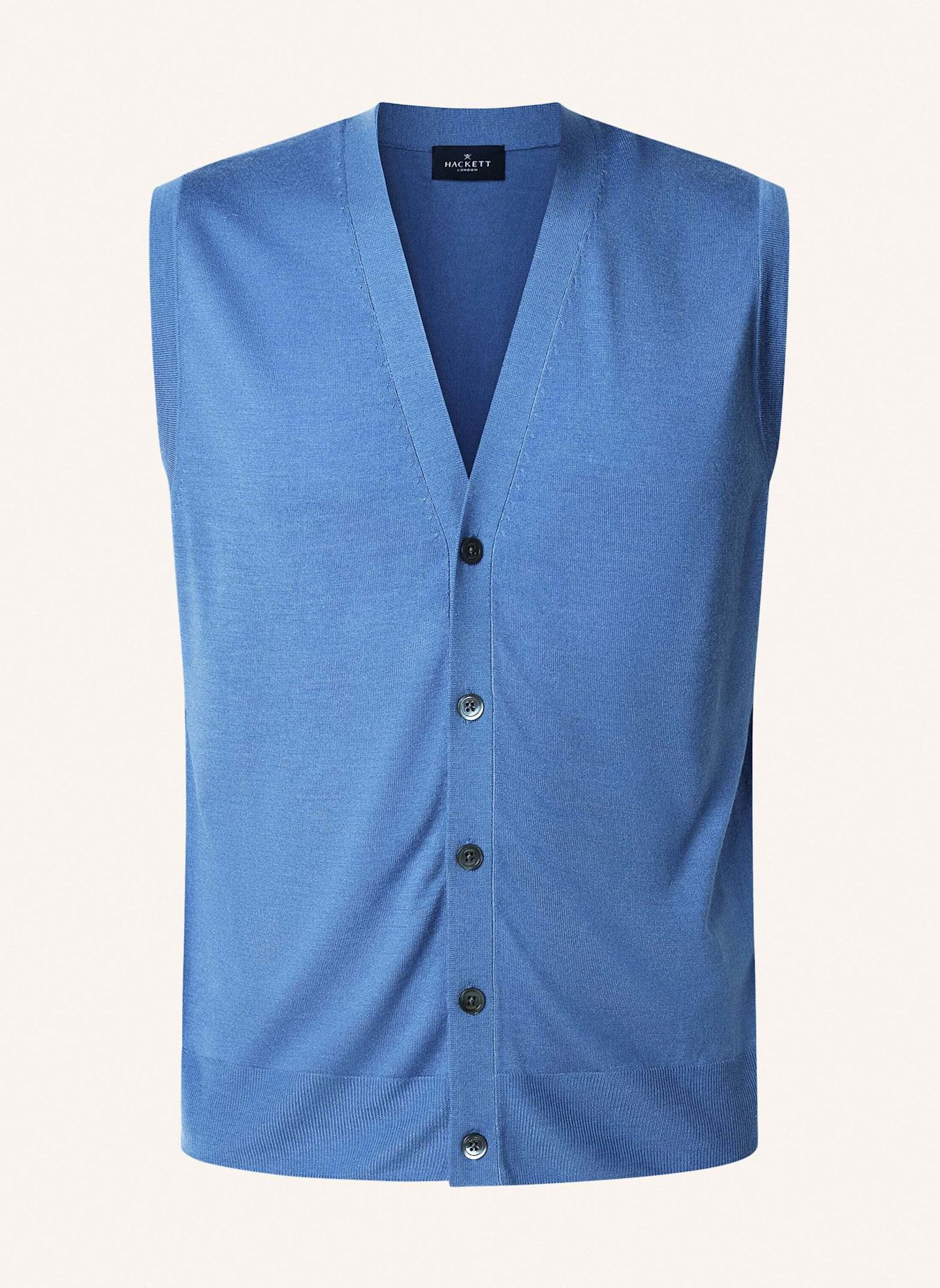 

Вязаный жилет мериносовый шелк sl cdi Hackett London, синий