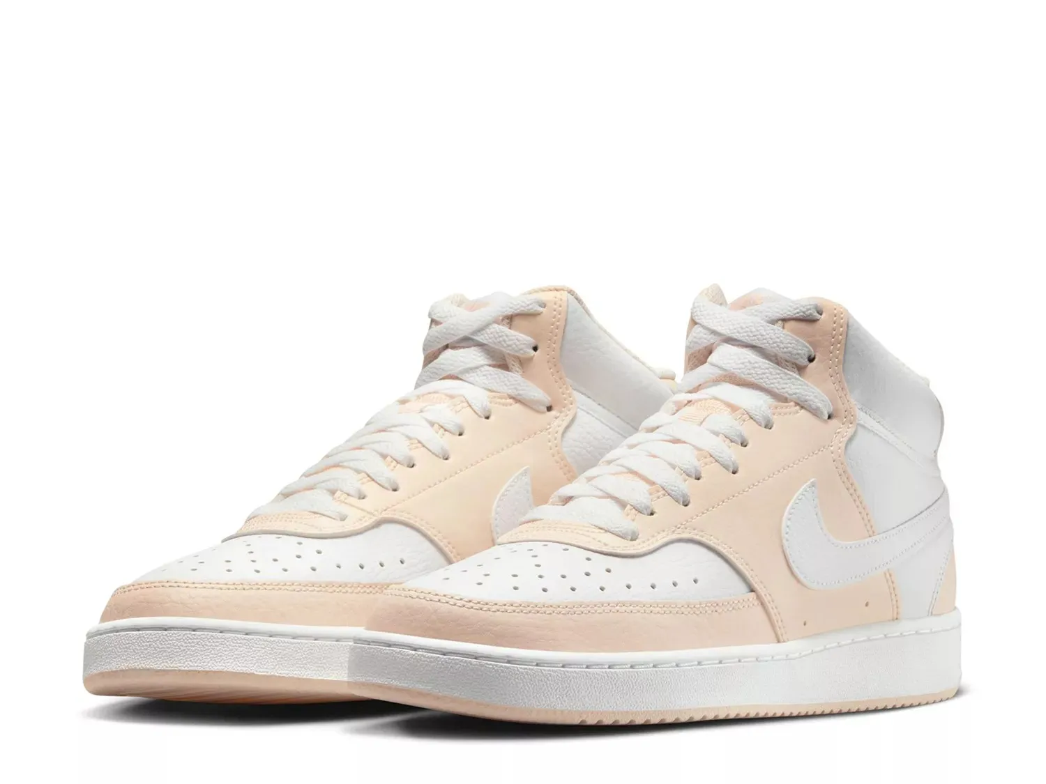 Кроссовки Nike Court Vision Mid — женские, белые/Guava Ice — фото 3