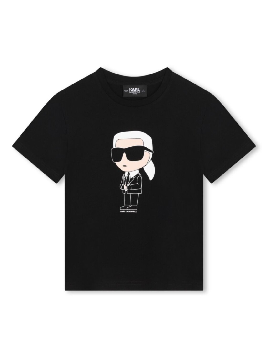 

Karl Lagerfeld Kids футболка из хлопка с графическим принтом, черный