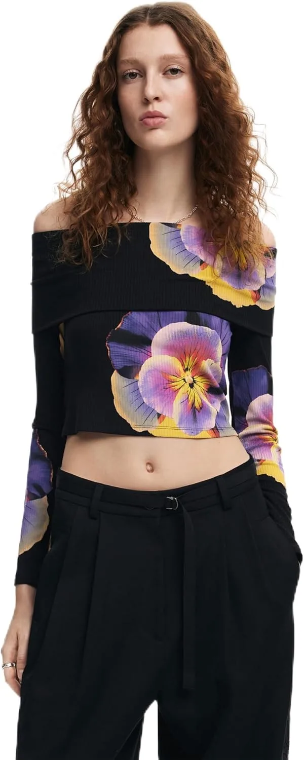 

Desigual Женская Футболка с Длинным Рукавом