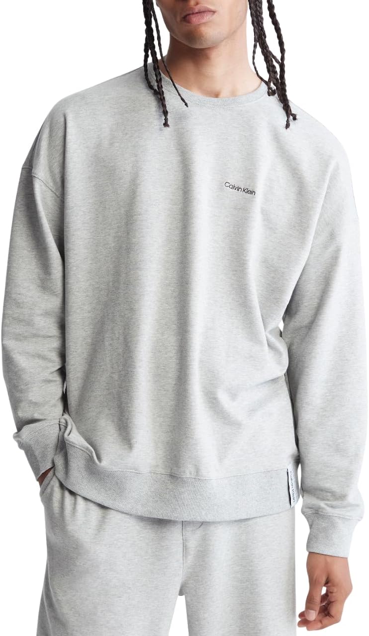

Мужской свитер Calvin Klein Supima Cotton Solid Monogram Logo, Grey Heather