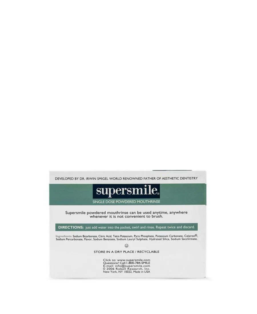 Одноразовый порошковый ополаскиватель для полости рта, упаковка 60 шт Supersmile, белый — фото 4