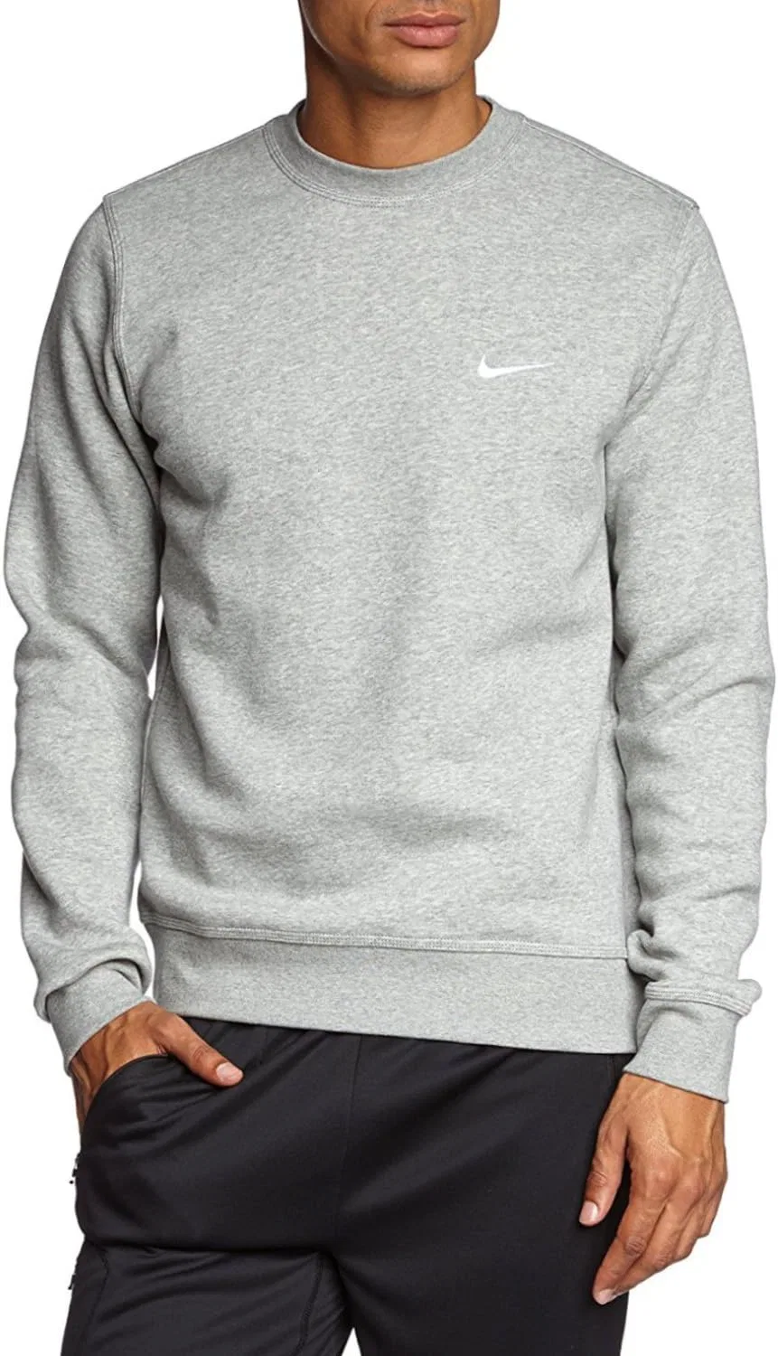 Свитшот Nike Club Swoosh, серый/белый — фото 2