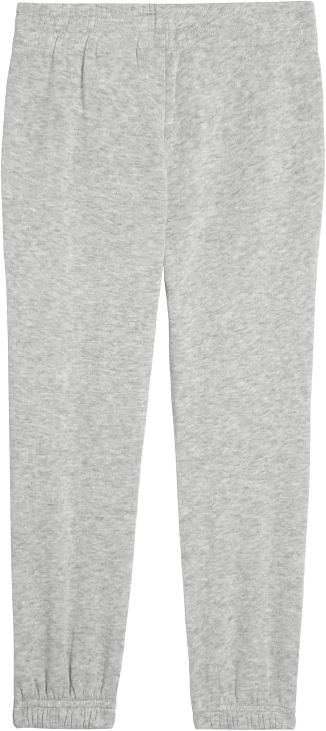 Детские спортивные брюки Puma Essential Basics из флиса с логотипом, эластичным поясом и боковыми карманами, светло-серый меланж — фото 2