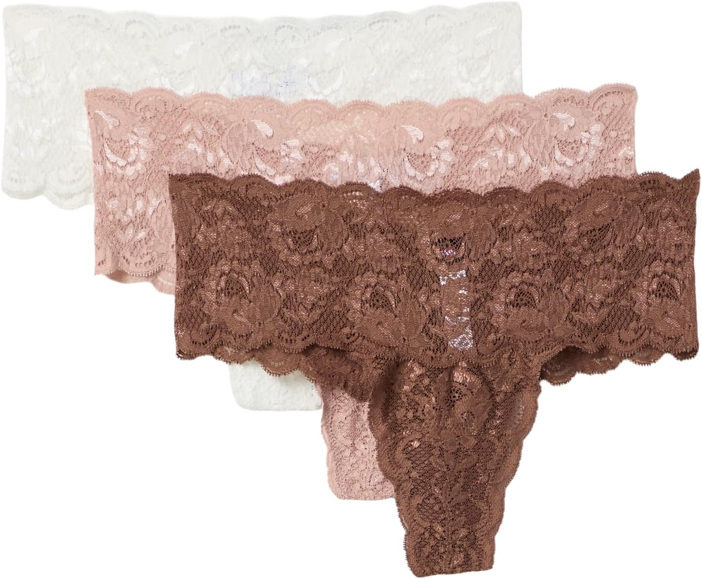 

Стринги Cosabella Never Say Never Comfie Thongs 3-Pack, цвет Due Mandorla Moonivory