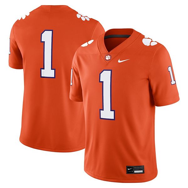 

Мужская футболка Clemson Tigers #1 оранжевая Nike