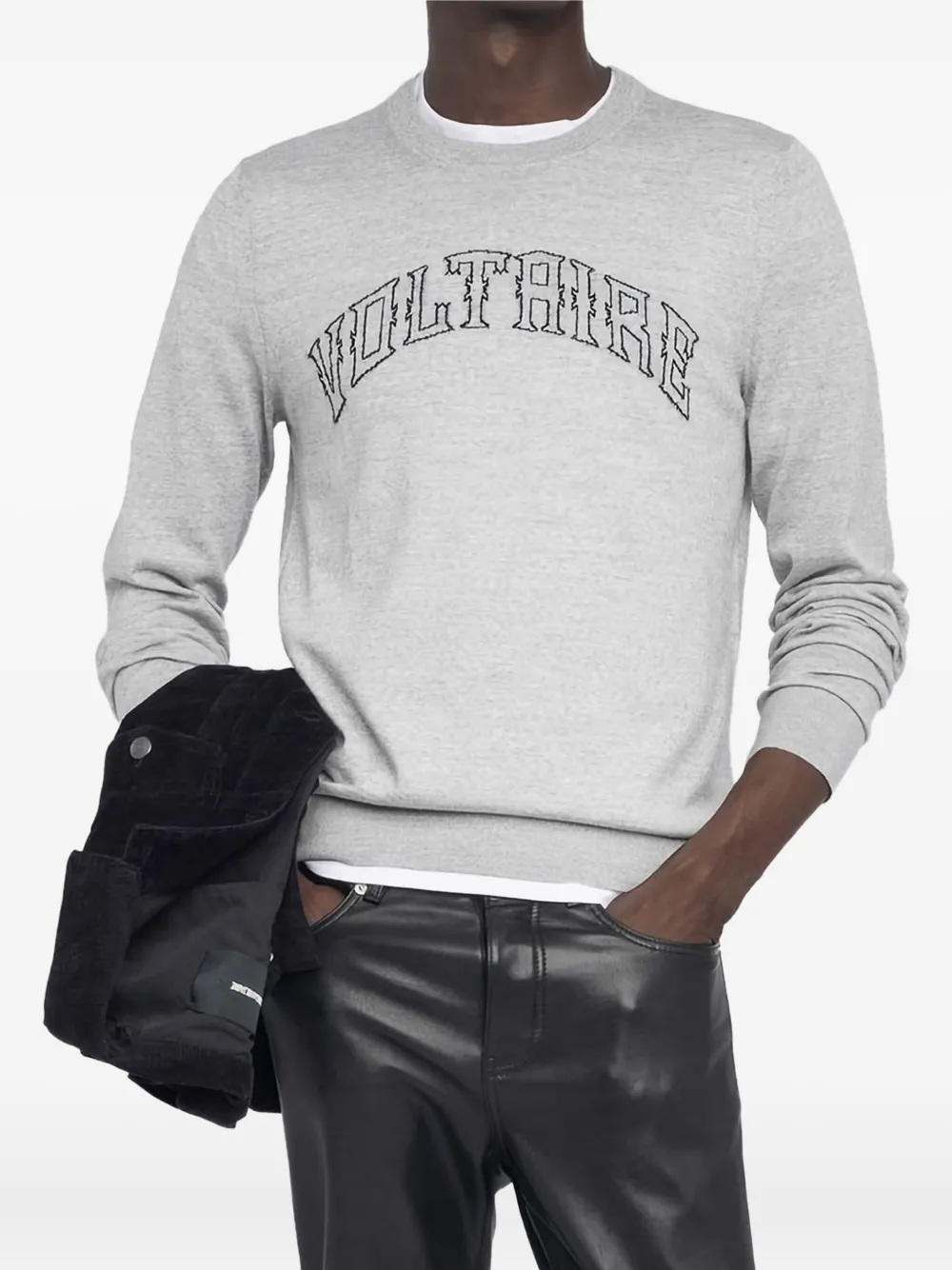 

Свитер с принтом логотипа Zadig&Voltaire, серый