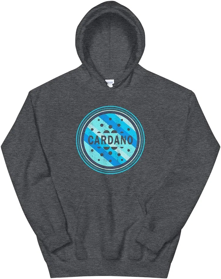 Толстовка Cardano Crypto Unisex с принтом Cardano ADA Cryptocurrency Generic, Dark Heather