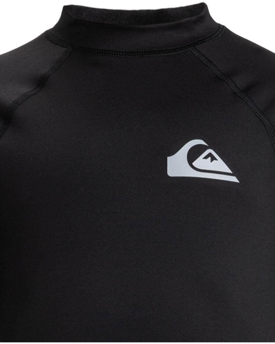 QUIKSILVER Футболка для серфинга с длинными рукавами и защитой от ультрафиолета UPF 50 на каждый день, черная, для мальчиков — фото 3