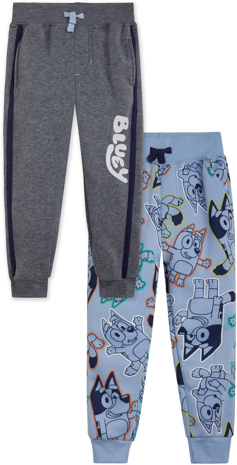 Комплект из двух спортивных штанов Bluey Fleece для малышей и детей постарше (размеры 2T - 10-12)