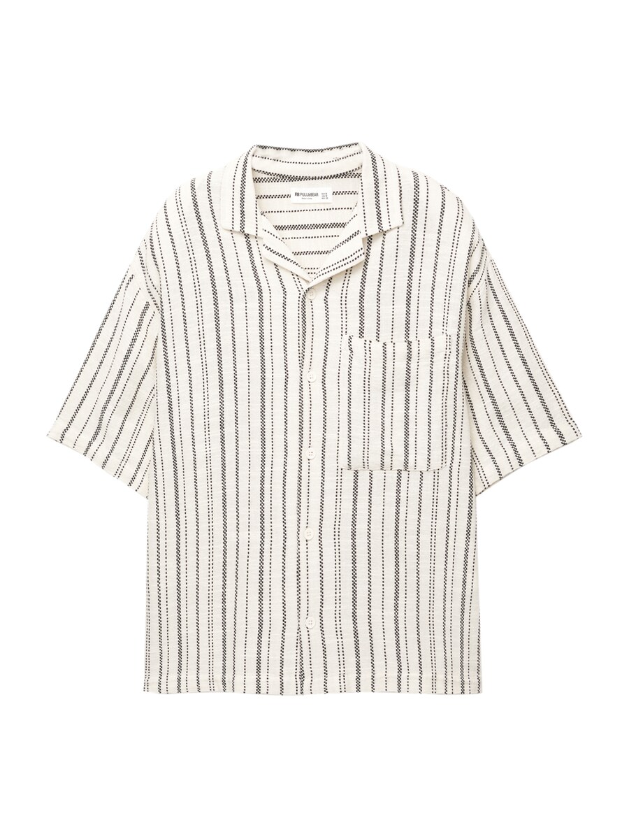 

Рубашка на пуговицах Comfort fit Pull&Bear, белый