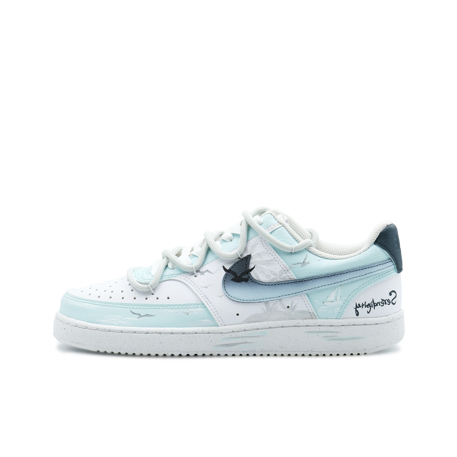 

Кроссовки для скейтбординга Court Vision 1, унисекс, низкие, синий/белый Nike