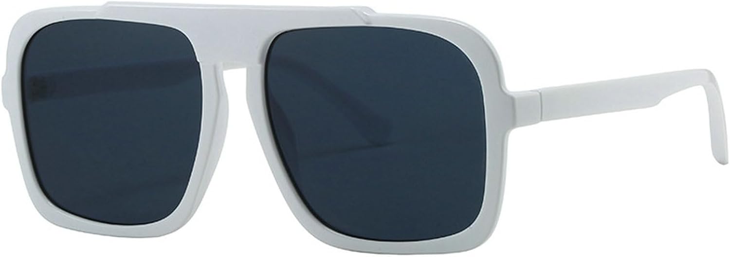 

Модные большие квадратные солнцезащитные очки для женщин, винтажные панк-очки для мужчин, солнцезащитные очки для активного отдыха, квадратные очки UV400 N47 mincl, White