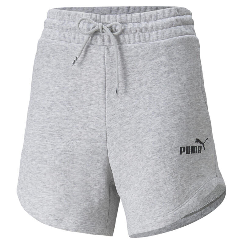 

Essentials Шорты с высокой талией для женщин PUMA Светло-серый Хизер