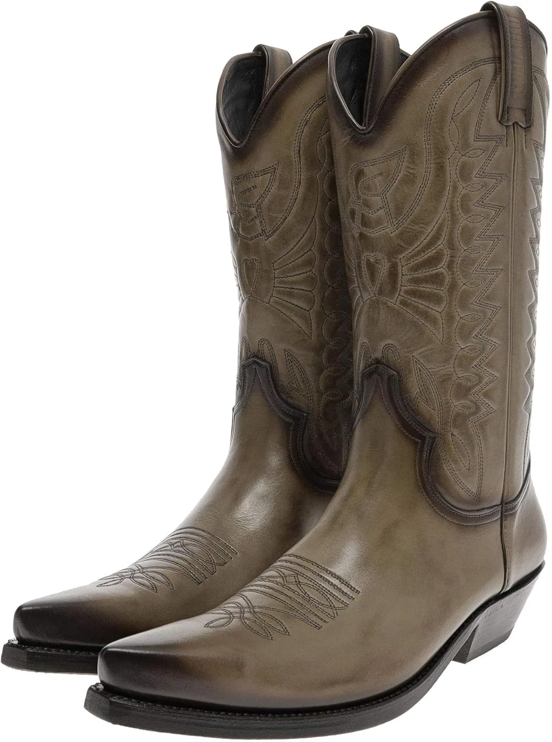 Mayura Boots Ковбойские ботинки Mayura, унисекс, модель 1920, бежевые, кожаные, коричневые — фото 2