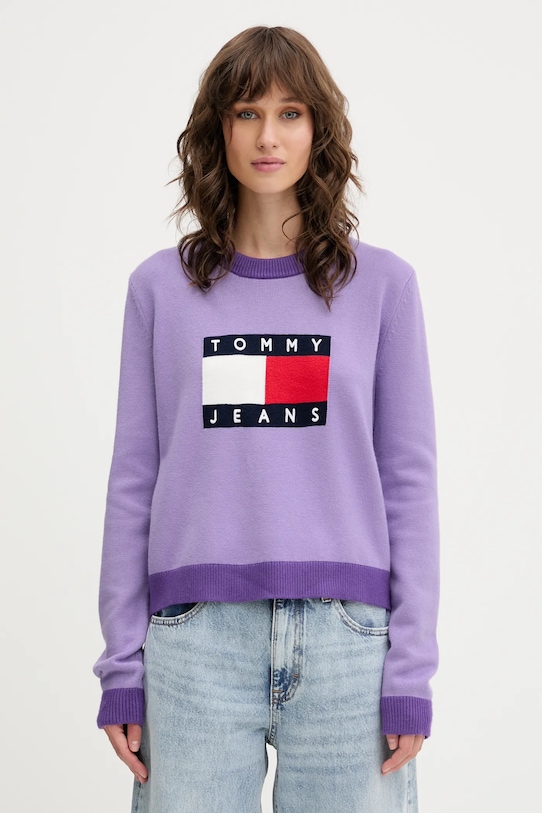 

Свитер Tommy Jeans, фиолетовый