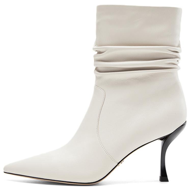 NINE WEST Женские ботильоны на каблуке 8,5 см молочно-белые, цвет Milk White