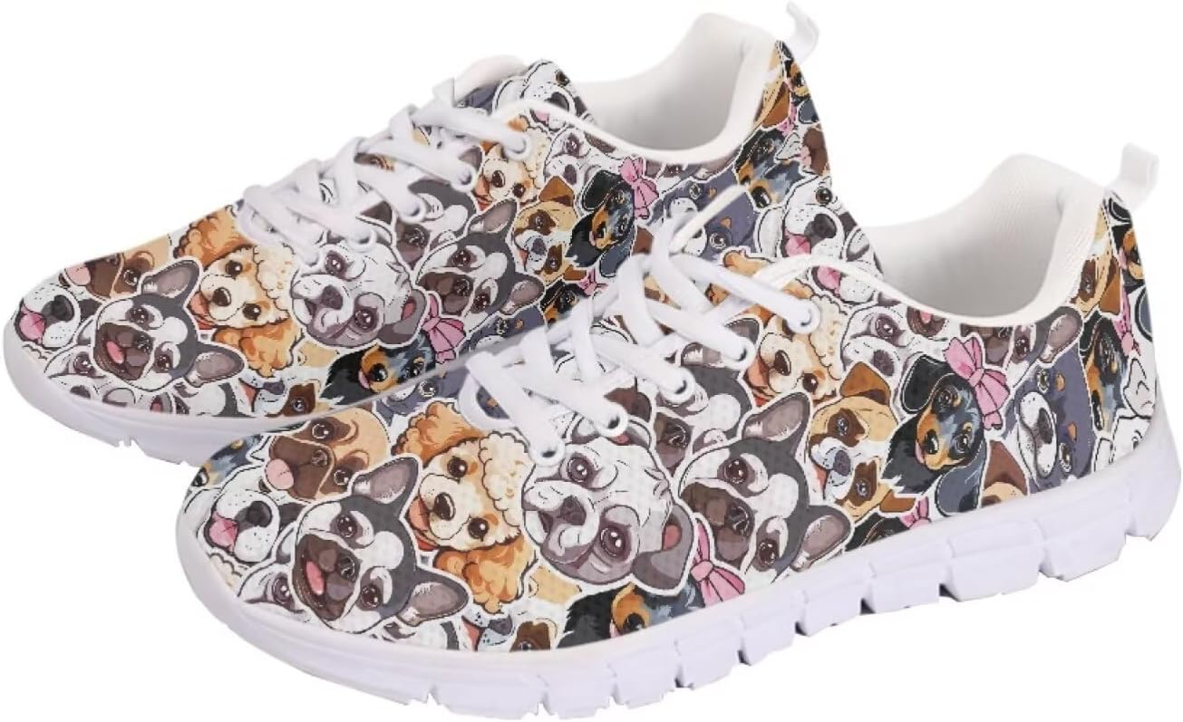 

Кроссовки для взрослых девушек, дышащие теннисные кроссовки, беговая обувь, уличная обувь, спортивные кроссовки для женщин и мужчин Getelinseng, Dog